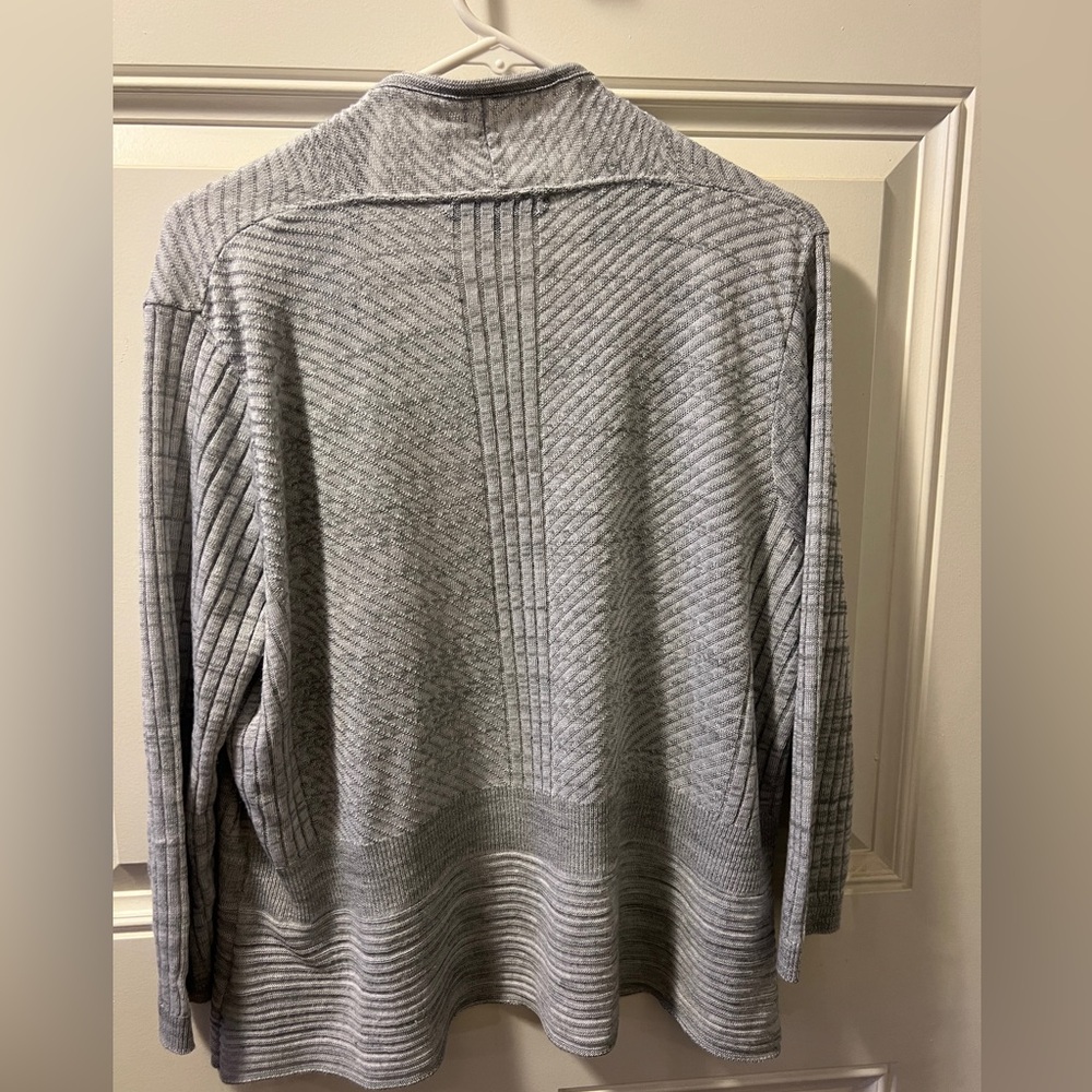 Apt. 9 Gray Cardigan Sweater with Textured Knit - Picture 3 of 6